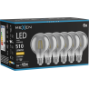 Mexen Vintis 6x Žiarovka filament LED E27, G80, 6W, Teplá - 2700K, 510 lm, smoke - L155-E27-0627-70x06