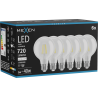 Mexen Vintis 6x vlákno žiarovka LED E27, G80, 6W, Neutrálna - 4000K, 720 lm, číra - L155-E27-0640-00x06