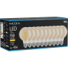 Mexen Vintis 10x žiarovka filament LED E27, G80, 8W, Teplá - 2700K, 750 lm, amber - L155-E27-0827-50x10