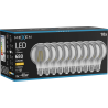 Mexen Vintis 10x LED žiarovka filament E27, G80, 8W, Teplá - 2700K, 680 lm, smoke - L155-E27-0827-70x10