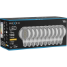 Mexen Vintis 10x žiarovka filament špirála LED E27, G80, 2W, Teplá - 2200K, 100 lm, dymová - L165-E27-0222-70x10
