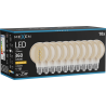 Mexen Vintis 10x Žiarovka filament špirála LED E27, G80, 4W, Teplá - 2200K, 360 lm, jantárová - L165-E27-0422-50x10