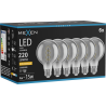 Mexen Vintis 6x Žiarovka filament špirála LED E27, G80, 4W, Teplá - 2200K, 220 lm, smoke - L165-E27-0422-70x06