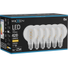 Mexen Vintis 6x LED žiarovka dekoratívna špirála E27, G80, 4W, Teplá - 2700K, 420 lm, clear - L165-E27-0427-00x06
