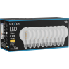 Mexen Vintis 10x žiarovka filament špirála LED E27, G80, 4W, Teplá - 2700K, 420 lm, číry - L165-E27-0427-00x10