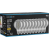 Mexen Vintis 10x Žiarovka filament špirála LED E27, G80, 4W, Teplá - 2700K, 220 lm, dymové sklo - L165-E27-0427-70x10