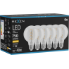 Mexen Vintis 6x LED vláknová žiarovka špirála E27, G80, 8W, Teplá - 2700K, 750 lm, číra - L165-E27-0827-00x06