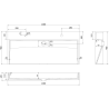 Mexen Ava zápustné umývadlo z konglomerátu 2/O 100 x 46 cm, biele - 23011002