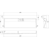 Mexen Ava umývadlo na dosku z konglomerátu B/O 120 x 46 cm, biele - 23011200