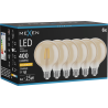 Mexen Vintis 6x LED vláknová žiarovka E27, G95, 4W, Teplá - 2200K, 400 lm, jantárová - L157-E27-0422-50x06