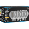 Mexen Vintis 6x LED žiarovka filament E27, G95, 4W, Teplá - 2200K, 280 lm, dymová - L157-E27-0422-70x06