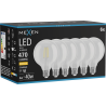 Mexen Vintis 6x Žiarovka filament LED E27, G95, 4W, Teplá - 2700K, 470 lm, číra - L157-E27-0427-00x06