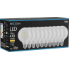 Mexen Vintis 10x LED žiarovka filament E27, G95, 4W, Teplá - 2700K, 470 lm, číra - L157-E27-0427-00x10