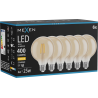 Mexen Vintis 6x Žiarovka filament LED E27, G95, 4W, Teplá - 2700K, 400 lm, jantárová - L157-E27-0427-50x06