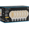 Mexen Vintis 6x Žiarovka filament LED E27, G95, 6W, Teplá - 2200K, 600 lm, jantárová - L157-E27-0622-50x06