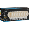 Mexen Vintis 10x žiarovka filament LED E27, G95, 6W, Teplá - 2200K, 600 lm, jantár - L157-E27-0622-50x10