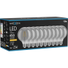 Mexen Vintis 10x LED žiarovka filament E27, G95, 6W, Teplá - 2200K, 450 lm, dymová - L157-E27-0622-70x10
