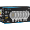 Mexen Vintis 6x LED filamentová žiarovka E27, G95, 6W, Teplá - 2700K, 510 lm, dymová - L157-E27-0627-70x06