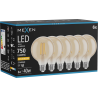 Mexen Vintis 6x Žiarovka filament LED E27, G95, 8W, Teplá - 2200K, 750 lm, amber - L157-E27-0822-50x06