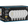 Mexen Vintis 6x LED filamentová žiarovka E27, G95, 8W, Teplá - 2700K, 1055 lm, číra - L157-E27-0827-00x06