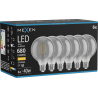 Mexen Vintis 6x Žiarovka filament LED E27, G95, 8W, Teplá - 2700K, 680 lm, dymová - L157-E27-0827-70x06