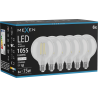 Mexen Vintis 6x LED žiarovka filament E27, G95, 8W, Neutrálna - 4000K, 1055 lm, číra - L157-E27-0840-00x06