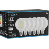 Mexen Vintis 6x LED filamentová žiarovka E27, G95, 10W, Neutrálna - 4000K, 1320 lm, číra - L157-E27-1040-00x06