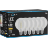 Mexen Vintis 6x Žiarovka filament špirála LED E27, G95, 6W, Teplá - 2700K, 630 lm, číra - L167-E27-0627-00x06