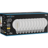 Mexen Vintis 10x Žiarovka filament špirála LED E27, G95, 6W, Teplá - 2700K, 630 lm, číra - L167-E27-0627-00x10