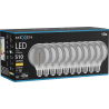 Mexen Vintis 10x žiarovka filament špirála LED E27, G95, 6W, Teplá - 2700K, 510 lm, smoke - L167-E27-0627-70x10