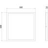 Mexen Brill-S stropný LED panel na povrchovú montáž 60 x 60 cm, 40W, Neutrálna - 4000K, 4000 lm, biela