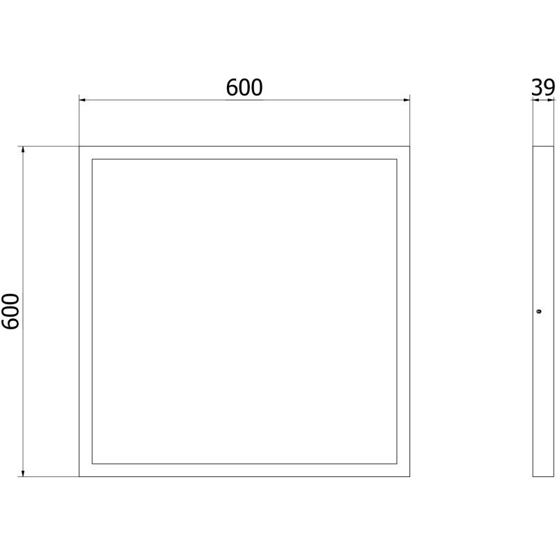 Mexen Brill-S LED stropný panel 60 x 60 cm, 48W, Neutrálna - 4000K, 5280 lm, biela - L206-060-060-4840-20