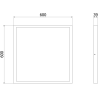 Mexen Brill-S LED stropný panel 60 x 60 cm, 48W, Neutrálna - 4000K, 5280 lm, biela - L206-060-060-4840-20