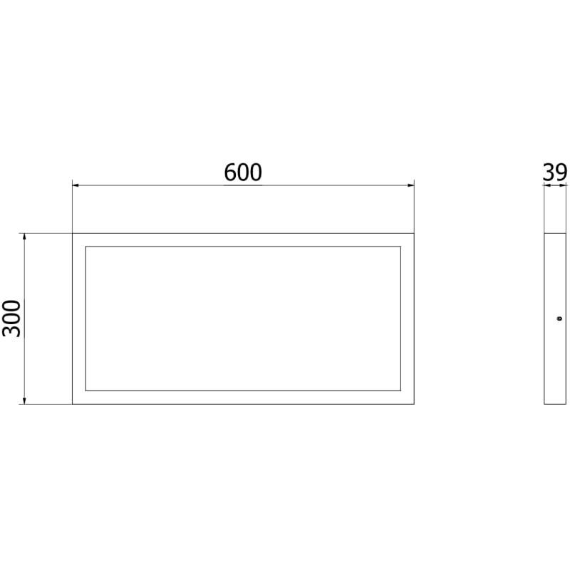 Mexen Brill-S LED stropný panel na povrchovú montáž 60 x 30 cm, 24W, Neutrálna - 4000K, 2640 lm, čierny