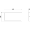 Mexen Brill-S LED stropný panel na povrchovú montáž 60 x 30 cm, 24W, Neutrálna - 4000K, 2640 lm, čierny