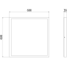 Mexen Brill-S LED stropný panel povrchovo montovaný 60 x 60 cm, 36W, Neutrálna - 4000K, 4320 lm, biela - L207-060-060-3640-20