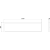 Mexen Brill-S stropný LED panel na povrchu 120 x 30 cm, 36W, Neutrálna - 4000K, 5184 lm, biela - L207-120-030-3640-20