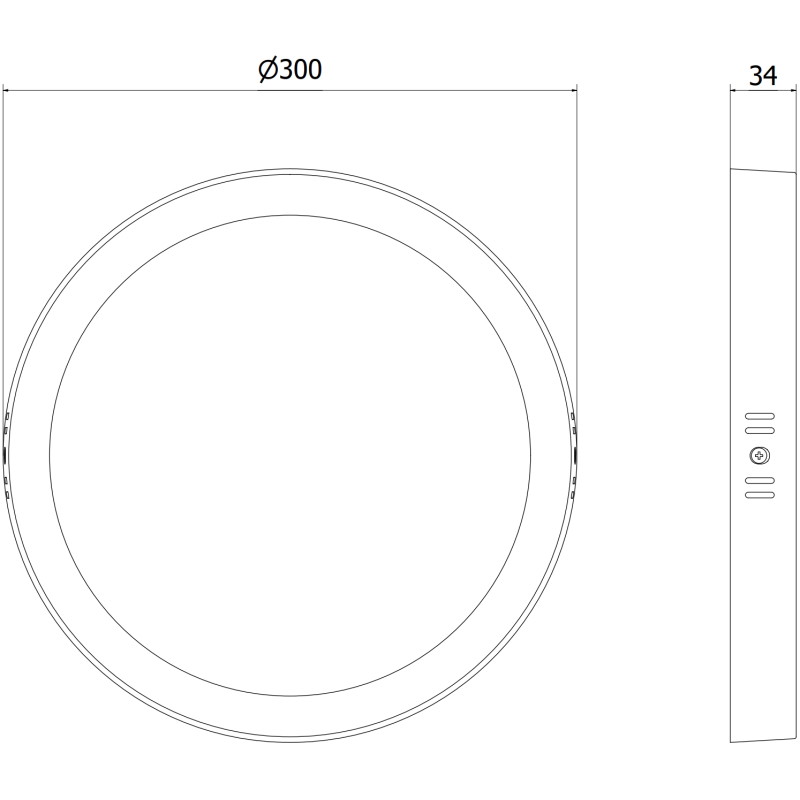 Mexen LDSR stropné stropné LED svietidlo, priemer 30 cm, 24W, Studené - 6500K, 2640 lm, biele - L212-030-2465-20