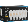 Mexen Vintis 6x LED vlákno žiarovka E27, ST64, 4W, Teplá - 2200K, 470 lm, číra - L152-E27-0422-00x06