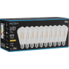 Mexen Vintis 10x Žiarovka filament LED E27, ST64, 4W, Teplá - 2200K, 470 lm, číra - L152-E27-0422-00x10