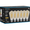 Mexen Vintis 6x LED žiarovka filamentová E27, ST64, 4W, Teplá - 2200K, 400 lm, amber - L152-E27-0422-50x06