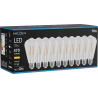 Mexen Vintis 10x žiarovka filament LED E27, ST64, 4W, Teplá - 2700K, 470 lm, číra - L152-E27-0427-00x10