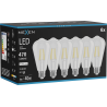 Mexen Vintis 6x LED žiarovka filament E27, ST64, 4W, Neutrálna - 4000K, 470 lm, číra - L152-E27-0440-00x06