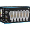 Mexen Vintis 6x žiarovka filament LED E27, ST64, 6W, Teplá - 2700K, 510 lm, dymová - L152-E27-0627-70x06