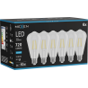 Mexen Vintis 6x LED filament žiarovka E27, ST64, 6W, Studená - 6500K, 720 lm, číra - L152-E27-0665-00x06