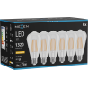 Mexen Vintis 6x Vlákno LED žiarovka E27, ST64, 10W, Teplá - 2200K, 1320 lm, číra - L152-E27-1022-00x06