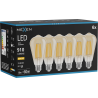 Mexen Vintis 6x Žiarovka filament LED E27, ST64, 10W, Teplá - 2700K, 910 lm, jantárová - L152-E27-1027-50x06