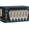 Mexen Vintis 6x LED vláknová žiarovka E27, ST64, 10W, Teplá - 2700K, 780 lm, dymová - L152-E27-1027-70x06