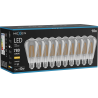 Mexen Vintis 10x žiarovka filament LED E27, ST64, 10W, Teplá - 2700K, 780 lm, dymová - L152-E27-1027-70x10