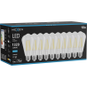Mexen Vintis 10x žiarovka filament LED E27, ST64, 10W, Studená - 6500K, 1320 lm, číra - L152-E27-1040-00x10